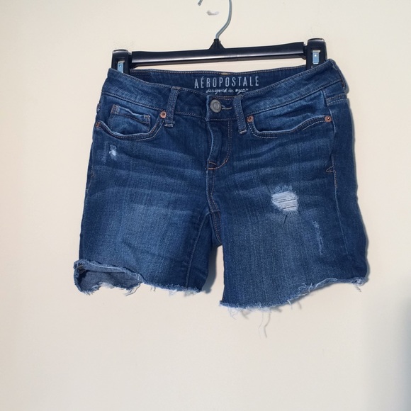 Aeropostale 0 Juniors Jean Shorts - Picture 3 of 6